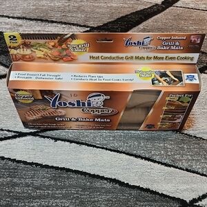 YOSHI COPPER 2 PACK REUSABLE GRILL & BAKE MATS